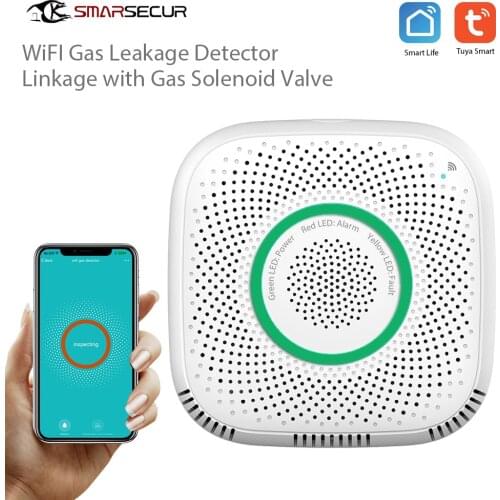 SMARSECUR Wi-Fi Leakage GAS Detector Alarm For Tuya Smart life Smart Home Security System work with with manipulator