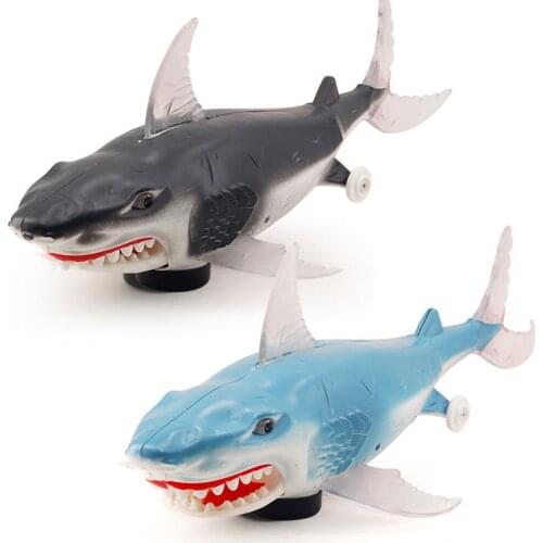 Electric Shark Toy Simulation Electric Land Walking Shark Toy with Light Music Universal Mobile Toy with Light Projection