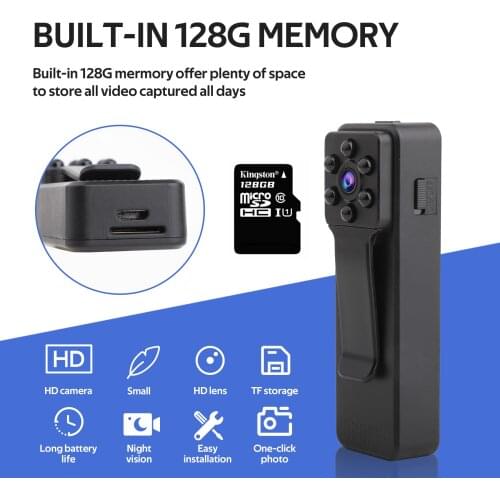 Camera back clip conference work record camera portable outdoor sports recorder aerial camera mini camera K11