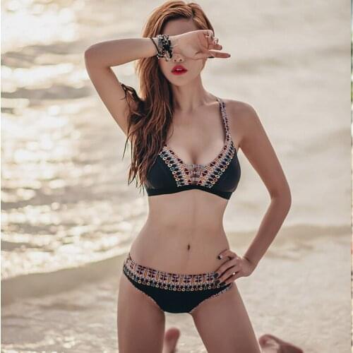 Swimsuit With Ruffles High Waist Trendy Swimwear Biquini Plus Size Separate Female Surfing 2021 New Sexy Undertakes Cotton Solid