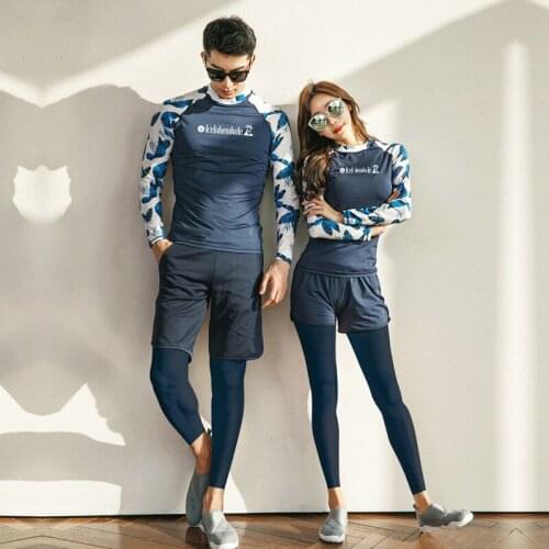 Mens Womens Long Sleeve Rashguard UPF 50+ Sun UV Protection Swim Surf Shirts Swimsuit Trunks Bathing Suit Full Body Tracksuit