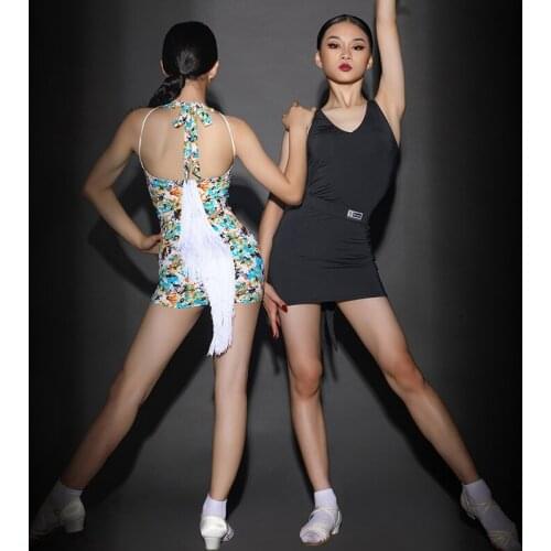 Girls Latin Dance Performance Dress Children Sexy Practice Dress Ballroom Dance Clothes Chacha Tango Latin Dance Costumes DN9606