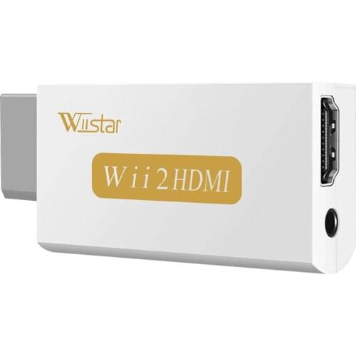 Wiistar Wii to HDMI Wii2HDMI Adapter On Sale Full HD 1080P Output Upscaling + 3.5mm Audio Box