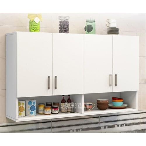 RY-003 Kitchen Wall Cabinet Bathroom Wall Hung Cabinet Kitchen Furniture Hanging Cabinet 4-Door Combination Add Bottom Cabinet