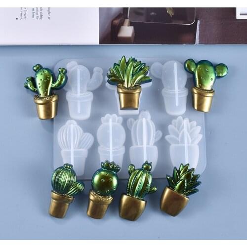 DIY Resin Mold Silicone Cactus 3D Crafts Pendant Making Supplies For Jewelry Art Transparent Silicone Molds For Epoxy Resin NEW