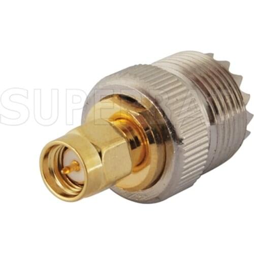 Superbat 5 pcs SMA-UHF Adapter SMA Plug to UHF Jack straight