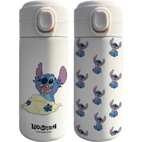 Disney thermos bottle Childen cartoon water cups 304stainless steel with type tea milk coffee bottle portable send cup bag