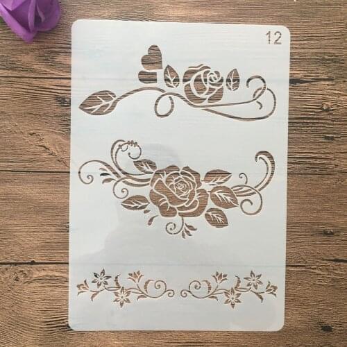 A4 29 * 21cm wreath Crown DIY Stencils Wall Painting Scrapbook Coloring Embossing Album Decorative Paper Card Template