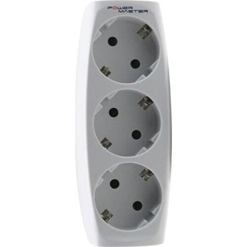 POWERMASTER 16A - 3500W SHUCKO TRIPLE GOLYAT SURFACE MOUNTING PLUG SOCKET