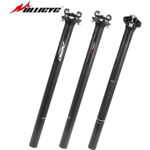 Ullicyc 3K Carbon Seat Post Bicycle Seat Post 3K Matte Gloss Logo Black SeatPosts 27.2/30.8/31.6 x350/400mm 240g SZG46