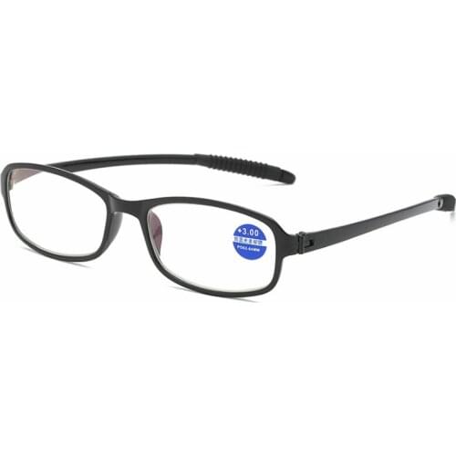 Ultra light anti-fatigue comfort presbyopic glasses simple resin full frame anti-radiation anti-blue balck reading glasses