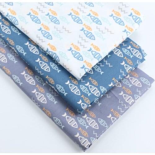 160cm*50cm Japanese fish newborn cotton fabric DIY bedding apparel dress patchwork fabric kids handwork cotton cloth tecido