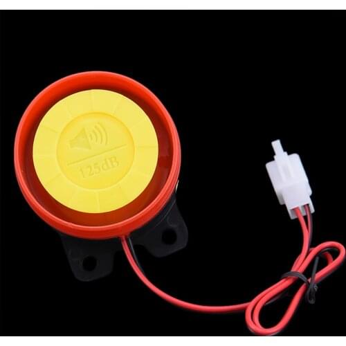 1P 12V 125db Motorcycle Alarm Air Siren Horn Electric Vehicle Alarm Universal Horn Bee Horn Anti-theft Horn