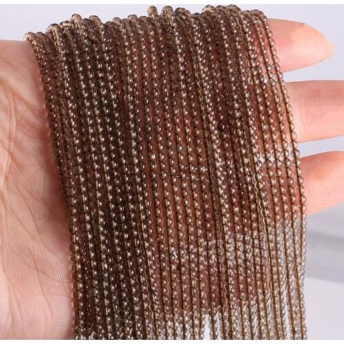 2020 New Wholesale Natural Stone Beads Smoky Quartzs Beads for Jewelry Making Beadwork DIY Bracelet Accessories 2mm 3mm
