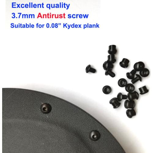 50pcs 3.7mm Chicago Antirust screws used for 2.0mm(0.08") Kydex Thermoplastic plank screws of knife scabbard Holster