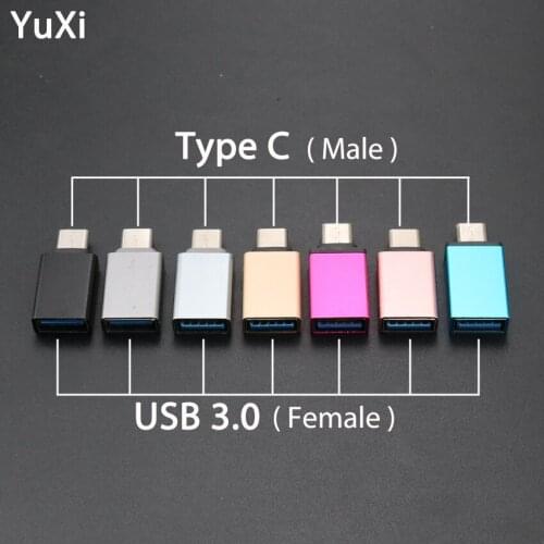 YuXi USB Type c OTG Adapter Type C to usb 3.0 Converter usb-c type-c charge Fast data sync cable Adapter for samsung huawei xiao