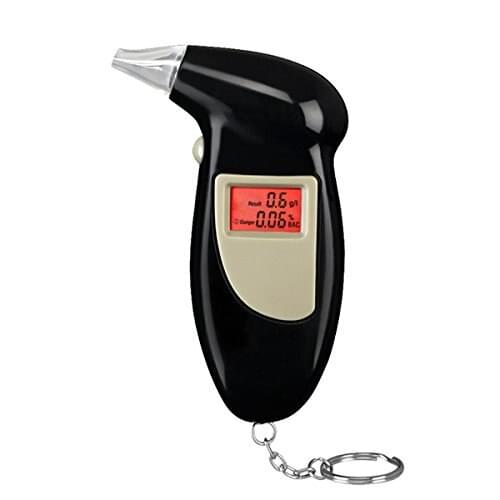 Professional Breathalyzer with Semi-conductor Sensor and LCD Display Digital Breath Alcohol Tester with 5 Mouthpieces