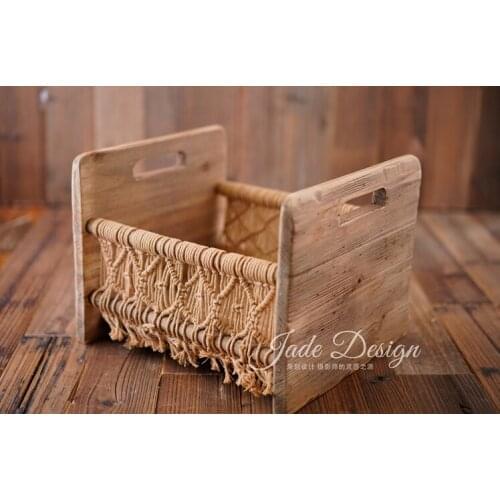 Baby props woven small bed full moon newborn photography props baby full moon photo hundred days