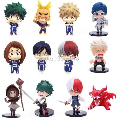 Anime Figure My Hero Academia Midoriya Izuku Bakugou Katsuki Action Figure Todoroki Shoto All Might Figurine Model Doll Gift