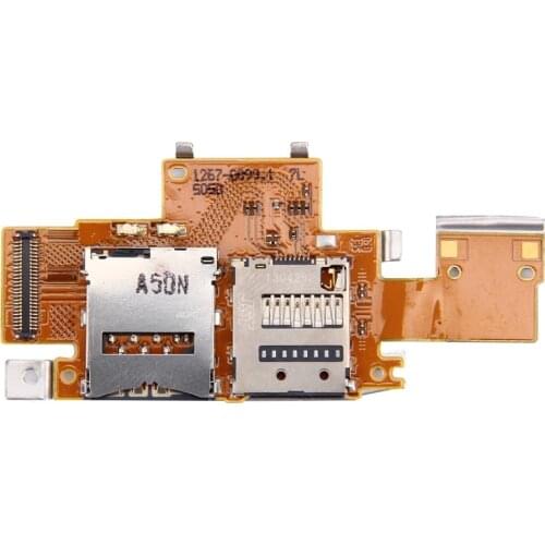 IPartsBuy SIM Card and SD Card Reader Contact Flex Cable Replacement for Sony Xperia Tablet Z / SGP311 / SGP312 / SGP321