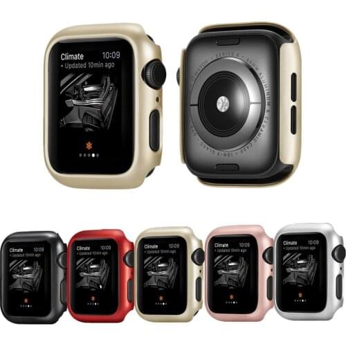 Classic Oil Surface Plastic Cover for Apple Watch Case 40mm 44mm Series 4 PC Frame Fine Case Watch Screen Protector Accessories