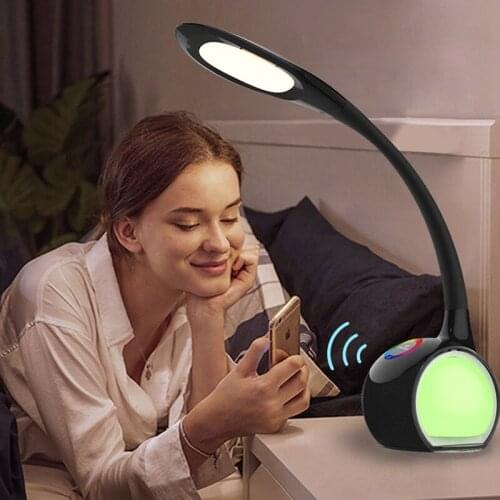 Creative LED multifunctional touch table lamp Bluetooth speaker table lamp Touch colorful night light