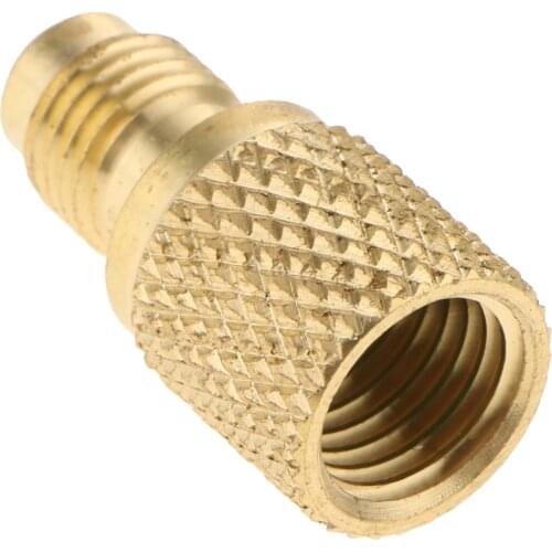 Brass R134A Refrigerant Tank Adapter Connector Converter 1/2 ACME 1/4 SAE
