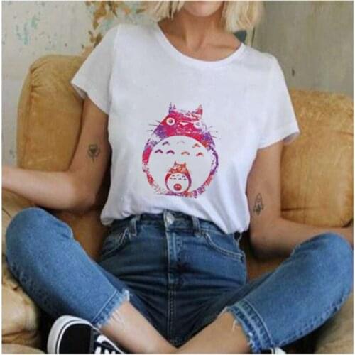 LINNA ladies T-shirt new fashion casual printing T-shirt female cute O-neck Harajuku top casual short T-shirt