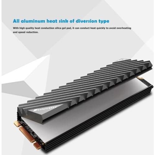 M.2 2280 SSD Hard Disk Aluminum Heat Sink with Thermal Pad for Desktop PC