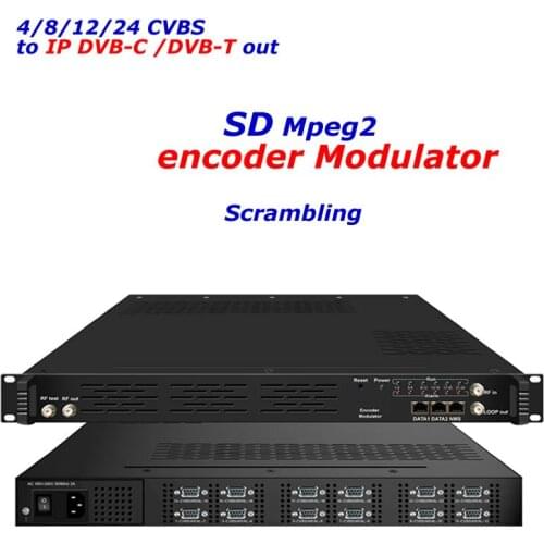 NDS3542H DVB-C and DVB-T encoder modulator 4/8/12/24 cvbs input AV to RF modulator Encoder