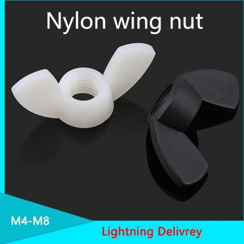 Nylon Wing Nut M4 M5 M6 M8 Disc Nuts PC Transparent Plastic Butterfly Nuts 10/20 Pcs