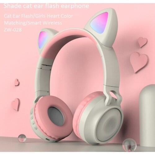 New cat ear wireless Bluetooth headset with LED breathing lamp