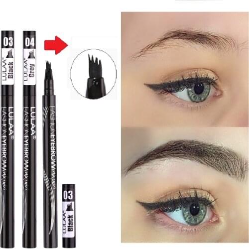 Wholesale Eyebrow Pen Four-claw Eye Brow Tint Makeup Eyebrow Pencil Non-fading Durable Cosmetics 5colors Dropshipping TSLM1