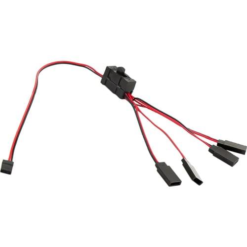 4 Sense Light Controller Switch Y Cable Wire Splitter for 1/10 RC Model Car