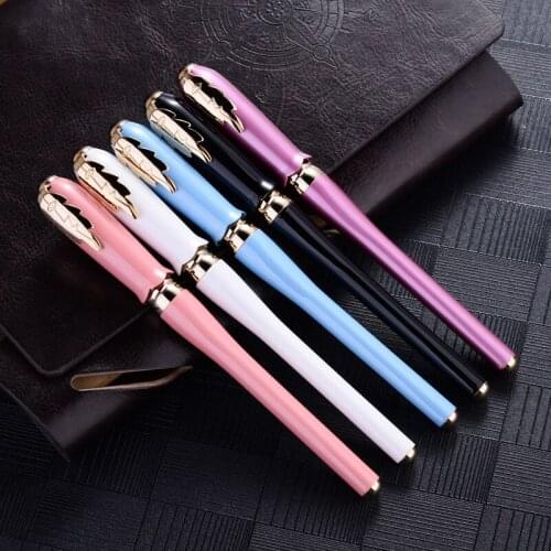 Pimio Picasso 986 business roller pen ball point pen signature elegant femal gift pen pink blue white fashion gift box