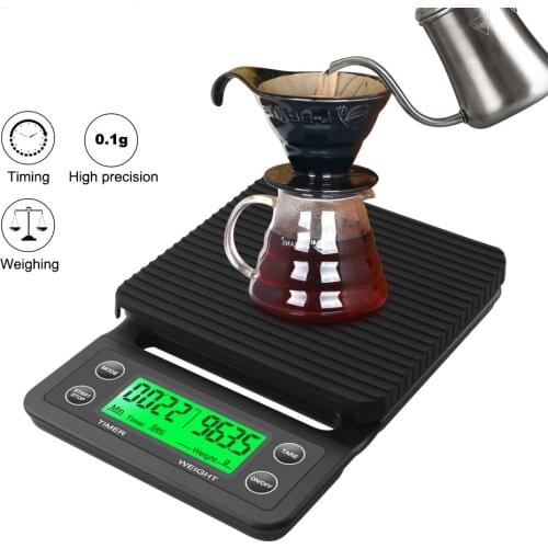 3kg/0.1g 5kg/0.1g Coffee Scale With Timer Portable Electronic Digital Kitchen Scale High Precision LCD Electronic Scales Tools