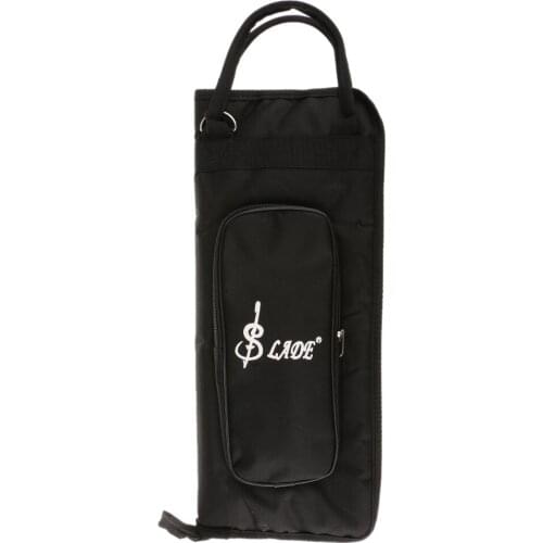 Portable Percussion Mallets Drum Sticks Bag Soft Case W Shoulder Strap Black