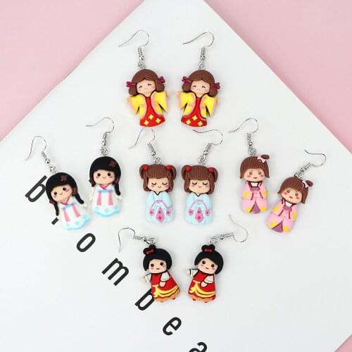 Cute Chinese Traditional Hanfu girl Earrings For Women 2021 Trend New Vintage Personality Unusual Earrings Jewelry Accessories
