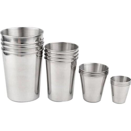 320-30ml Stainless Steel Shot Glasses Cups Wine Beer Whiskey Mugs Outdoor Home White Spirit Cup Tea Milk Mug