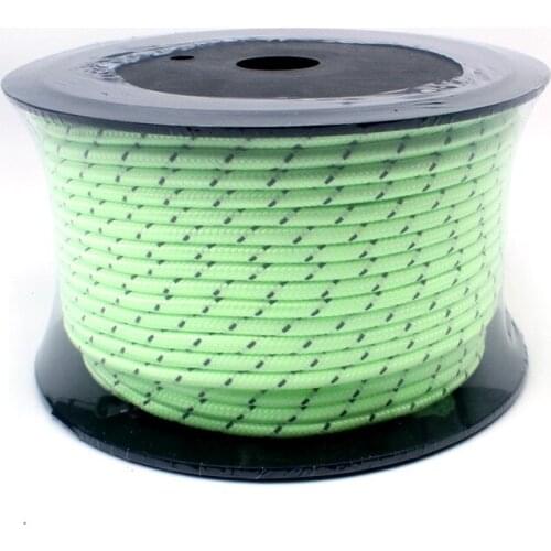 Outdoor long 50 meters full luminous + reflective rope Camping bold fixed windproof tent rope
