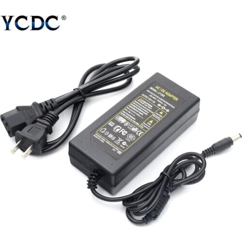 YCDC Universal Charger AC100-240V To DC 12V 8A Converter Module Power Supply Adapter US/EU/UK/AU Plug Stable High Power