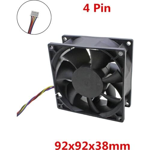 GDSTIME 9238 92x92x38mm cooling fan cooler two ball bearing 4Pin PWM for industrial Server Case Bitcoin Miner heat dissipation