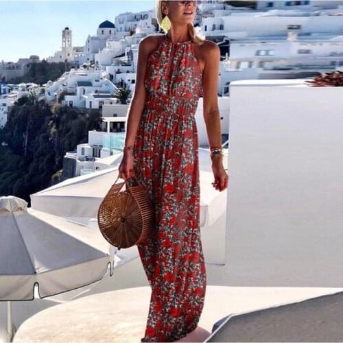 Hollow Out Sexy Dress Bohemian New 2021 Loose O-Neck Spaghetti Strap Comfortable Seaside Vacation Beach Long Dress