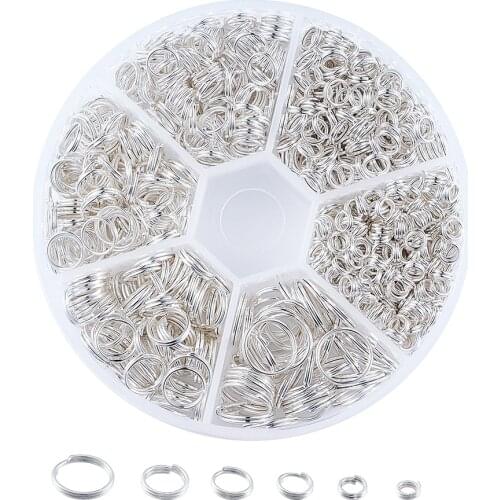 1 Box Iron Jewelry Double Jump Rings 4/5/6/7/8/10mm Closed Split Jump Ring for jewelry making DIY for jewelry making