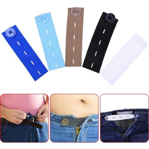 1 Pcs Convenient Pant Waist Expander Waistband Skirt Trousers Jeans Elastic Button Extender @LS JA04