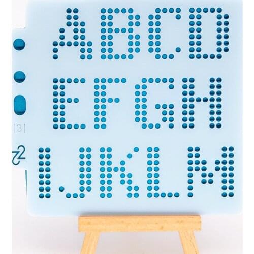 14*13CM Uppercase Letter DIY Cake Scrapbook Stencils Hollow Embellishments Printing Lace Ruler Valentines Day