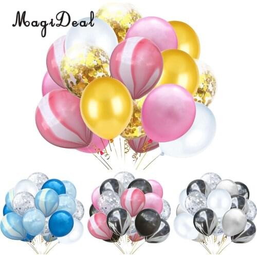 20pcs Set Agate Confetti Latex Balloons for Wedding Party Decoration