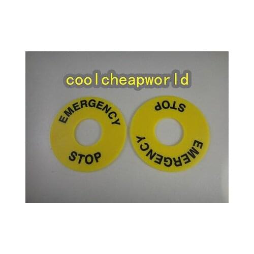 50x Pushbutton Switch Panel Label Frame,emergency stop switch Plastic Sign 22mm