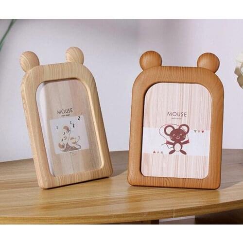 Simulation wood grain 7 inch photo frame 7 inch cartoon photo frame