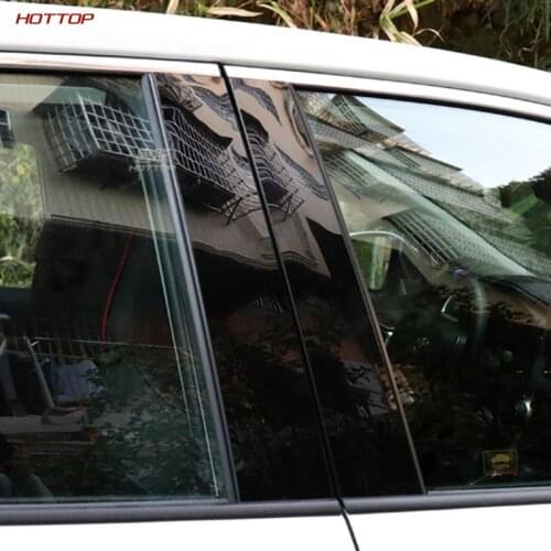 ABS Windows B-pillars Decorative Middle Frame Trims For Toyota RAV4 2019 2020 5th